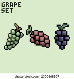 Pixelart der Traube mit farbenfroher Farbe, die gut für Ihr Projekt und Ihr Spieleobjekt ist.