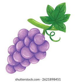 Grape illustration vector, grapes clip art, grape clip art, clip art grapes, hand drawn watercolor style
