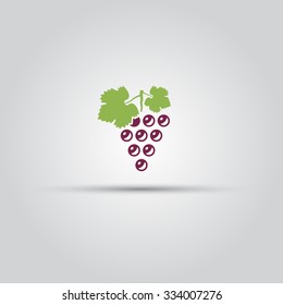 Grape isolated vector colored icon