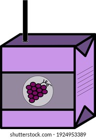 A grape juice box vector