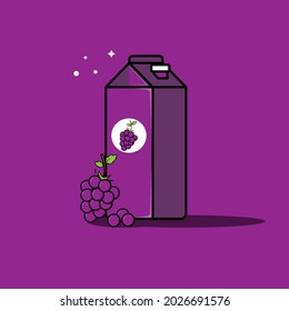 grape juice flat Vector Icon Illustration. Icon Concept Isolated Premium Vector. Flat Cartoon Style