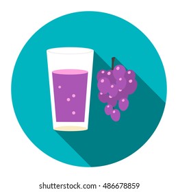Grape juice icon of vector illustration for web and mobile