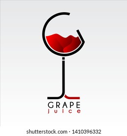 grape juice logo design inspiration . grape juice logo template . letter GJ logo template