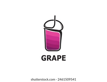 Grape juice vector icon eps