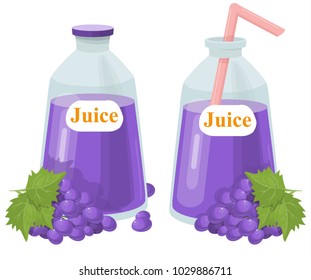 grape juice, vector illustration
