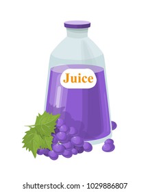 
grape juice, vector illustration