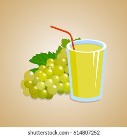 Grape juice yellow illustration