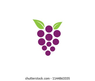 Grape Fruit Icon Logo Design Vector Stock Vector (Royalty Free ...