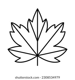 Grape leaf. Line icon. Vector illustration isolated on white background.