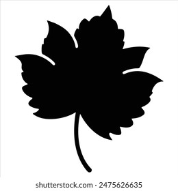 Grape leaf silhouette vector art leave