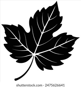 Grape leaf silhouette vector art leave