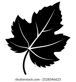 Grape leaf silhouette vector art leave