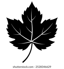 Grape leaf silhouette vector art leave