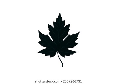 Grape leaf silhouette vector art leave. Grapes vine decorative pattern.