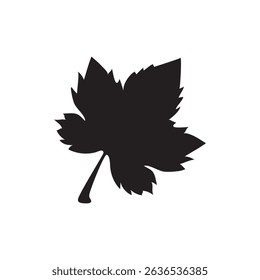 Grape leaf silhouette vector art leave illustration
