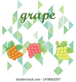 Grape with leaf. Vector elements for design