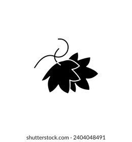 grape leaves concept line icon. Simple element illustration. grape leaves concept outline symbol design.