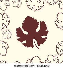 Grape leaves seamless wallpaper