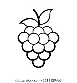 grape line art icon on white background