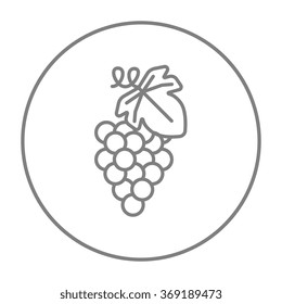 Icono de línea de uva.