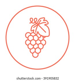 Grape line icon.