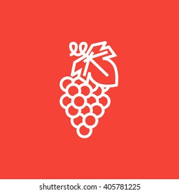 Grape line icon.