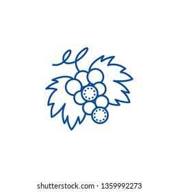 Grape line icon concept. Grape flat  vector symbol, sign, outline illustration.