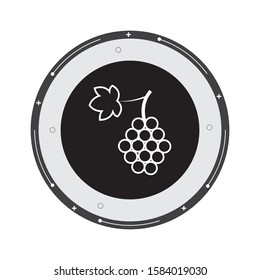 Grape line Icon Food Fruits Outlined silhouette