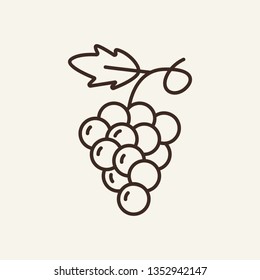 Grape line icon. plant, organic, bunch. Winery concept. Can be used for topics like garden, vineyard, harvest