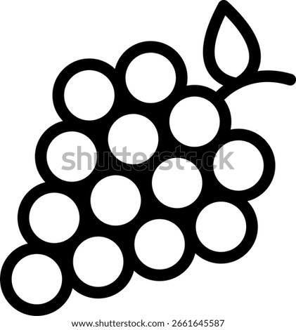 Grape Line Icon Vector Illustration