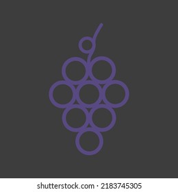 Grape line icon, vector. Grape outline sign