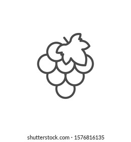 Grape line outline icon fruit concept