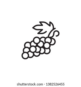Grape line vector icon. Fruit icon for websites, web design, mobile app.