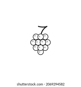  Grape linear icon symbol illustration design