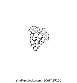  Grape linear icon symbol illustration design