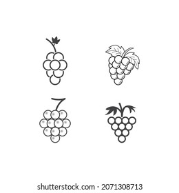  Grape linear icon symbol illustration design