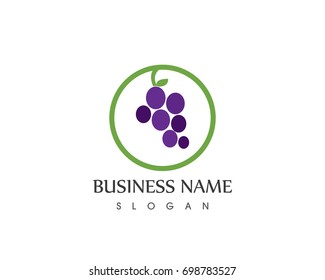 Grape Logo Stock Vector (royalty Free) 698783527 