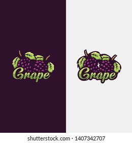 grape logo design illustration ready to use