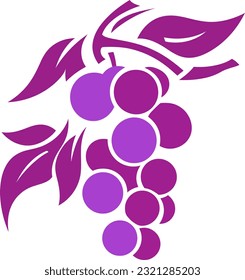 grape logo design, isolated on white