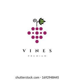 Grape logo design symbol vector template