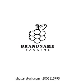 plantilla de diseño de logotipo de uva icono de ilustración vectorial moderna