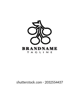 icono de plantilla de diseño de logotipo de uva vector moderno