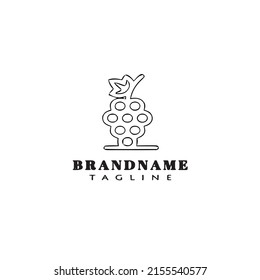 icono de diseño de logotipo de logotipo de uva ilustración vectorial moderna