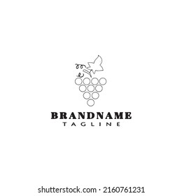 grape logo logo design template icon modern vector illustration