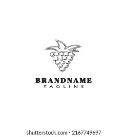 grape logo logo design template icon black modern isolated vector illustration