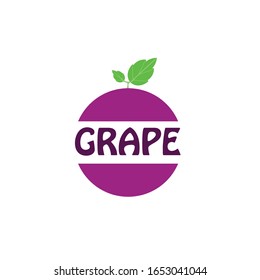 grape logo design template. Vector illustration of icon