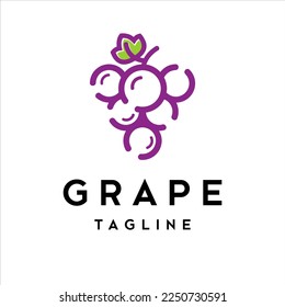 grape logo design template vector.