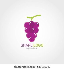 Grape Logo Design Template. Vector Illustration