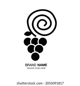 Grape logo design vector EPS10