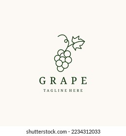 Grape logo design vector template